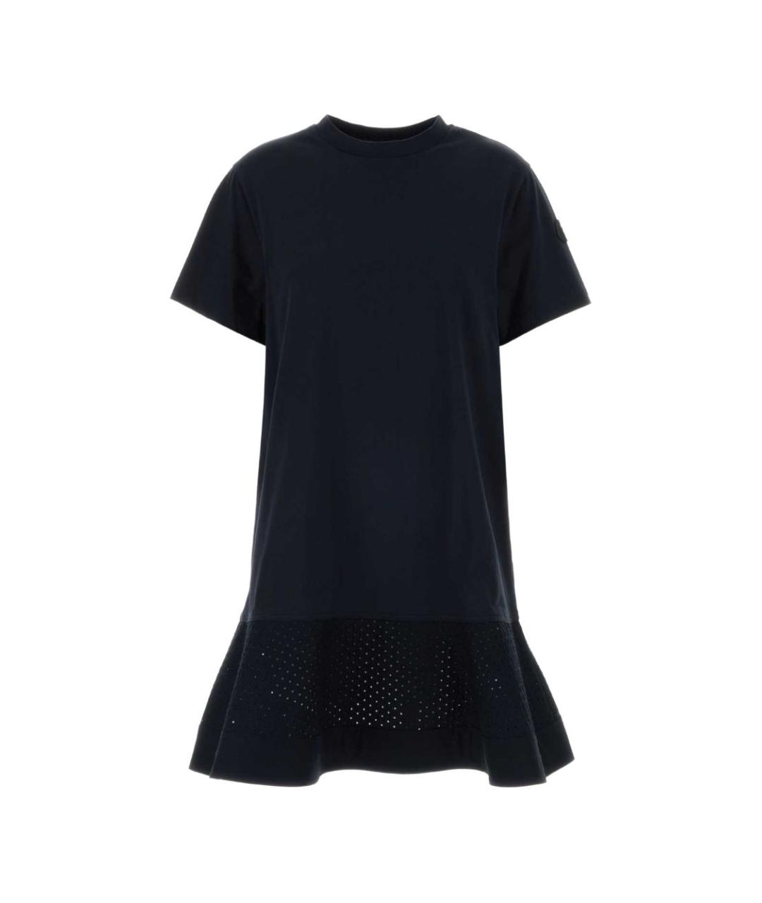 MONCLER Черное хлопковое повседневное платье, фото 1