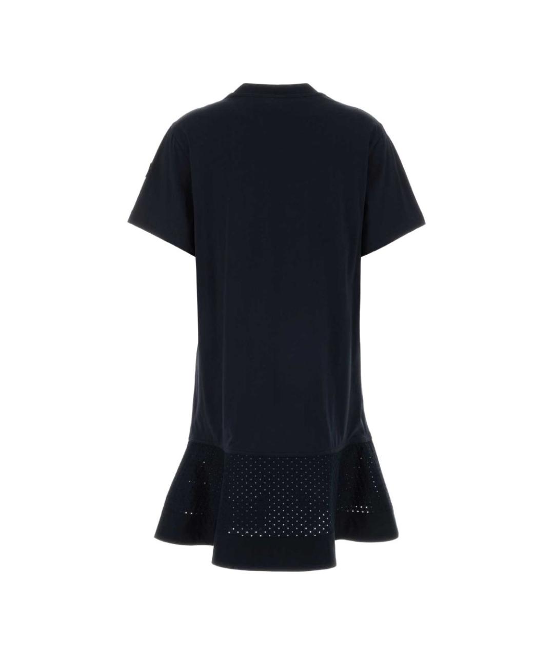 MONCLER Черное хлопковое повседневное платье, фото 2