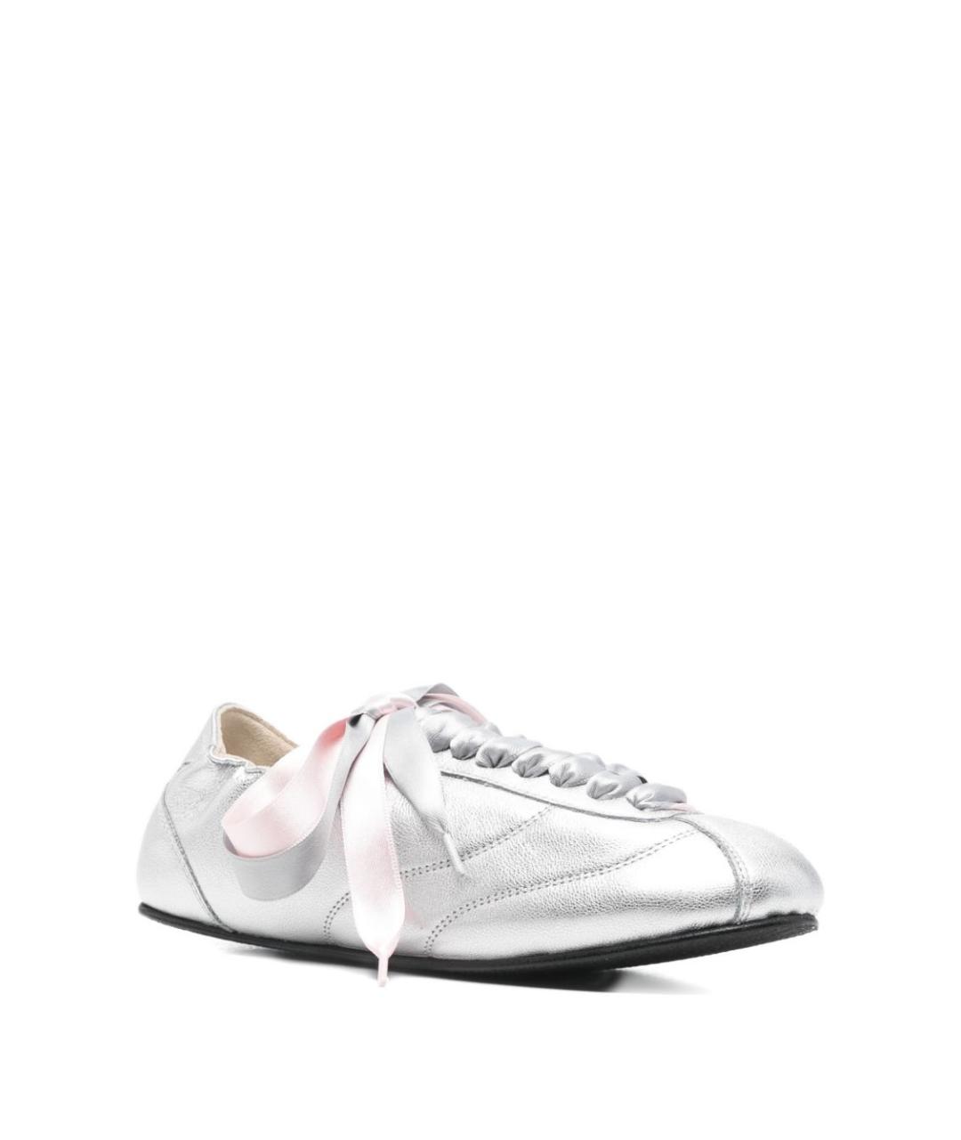 REPETTO Серебряные кожаные кеды, фото 2