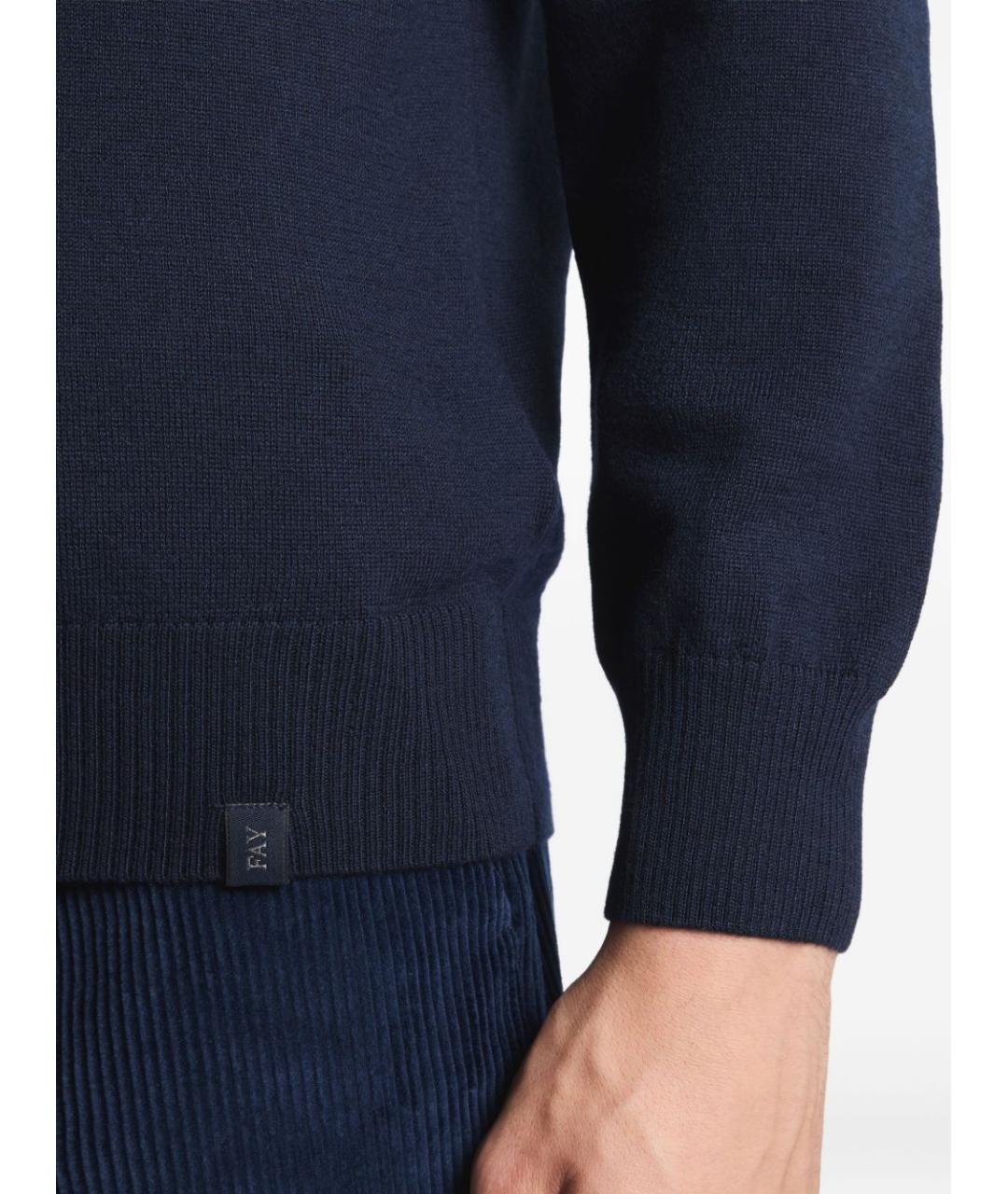 FAY Синий шерстяной джемпер / свитер, фото 5