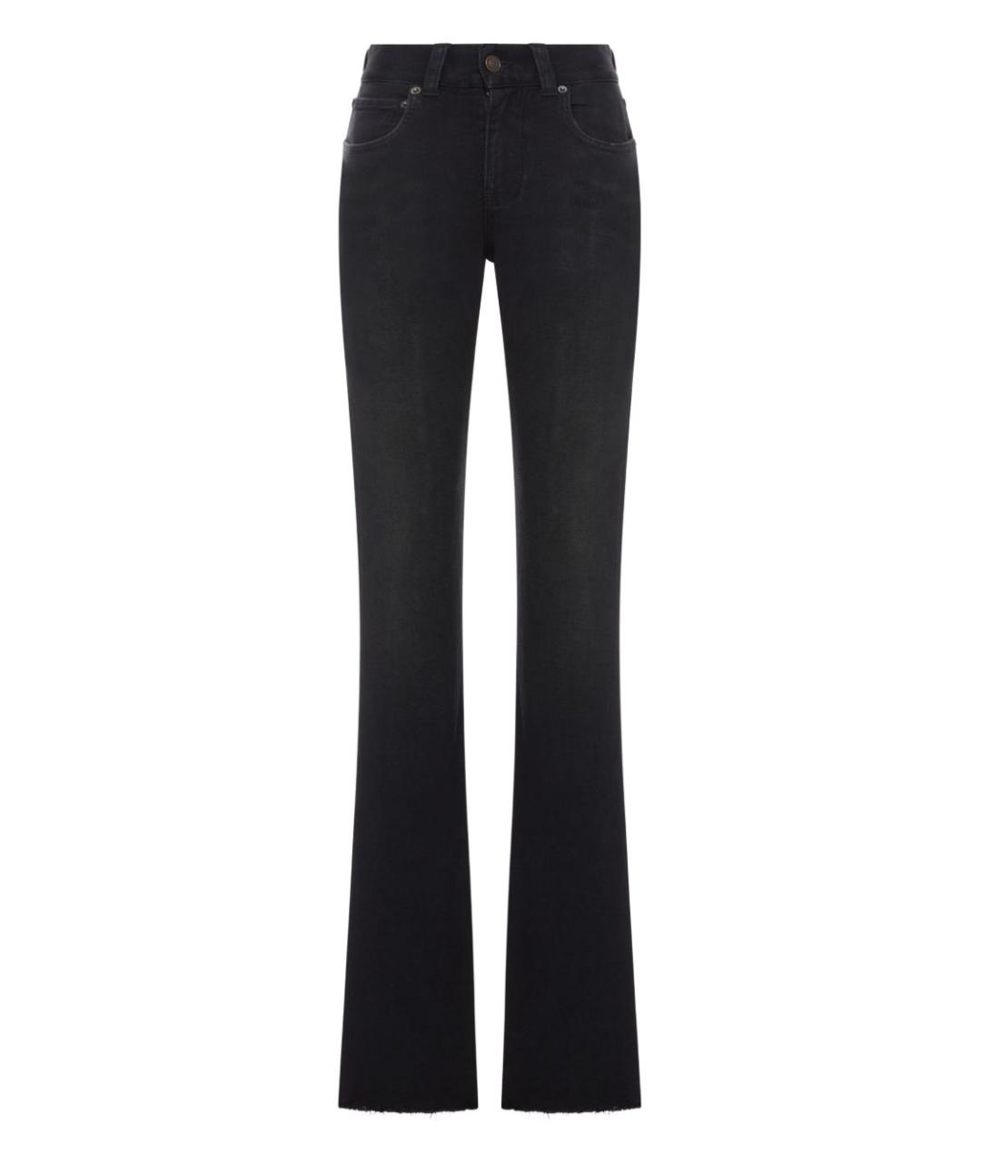 BALENCIAGA Черные хлопковые прямые джинсы, фото 1