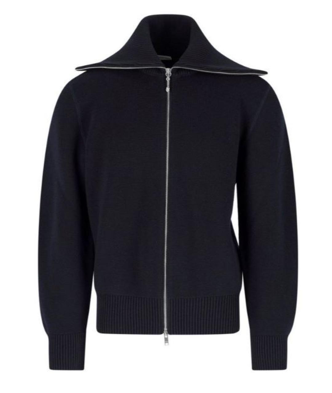 BOTTEGA VENETA Темно-синий шерстяной кардиган, фото 1