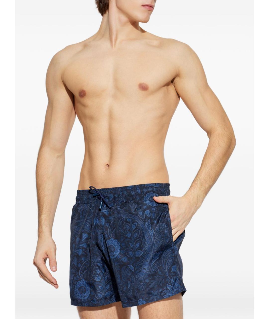 ETRO Синие полиамидовые шорты, фото 3