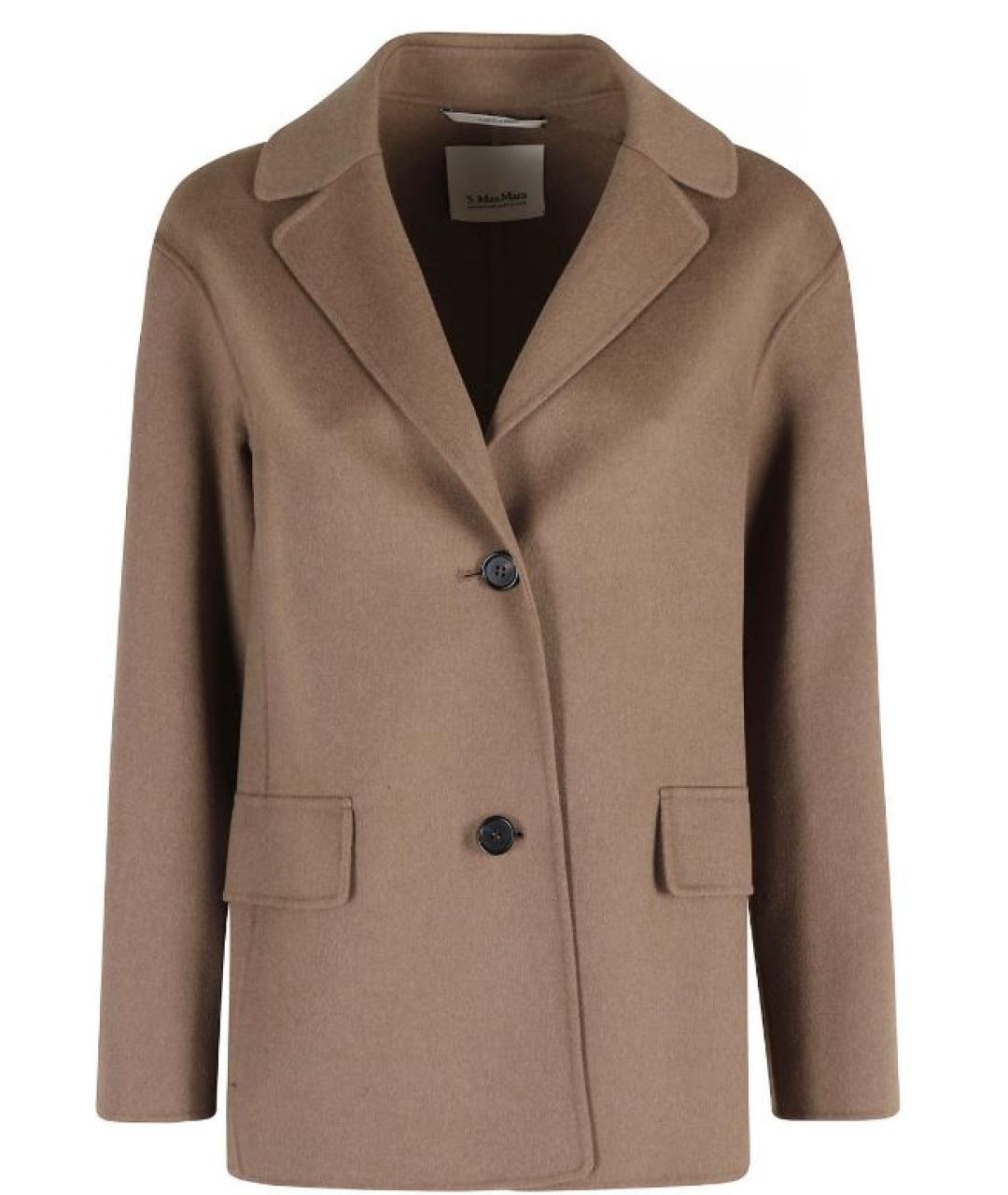 'S MAX MARA Бежевое шерстяное пальто, фото 1