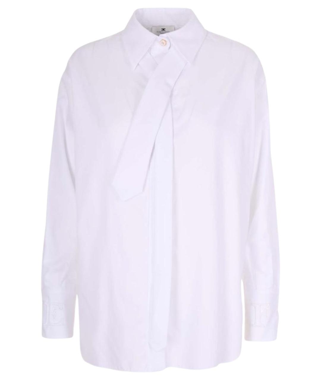 ELISABETTA FRANCHI Белая хлопковая рубашка, фото 1