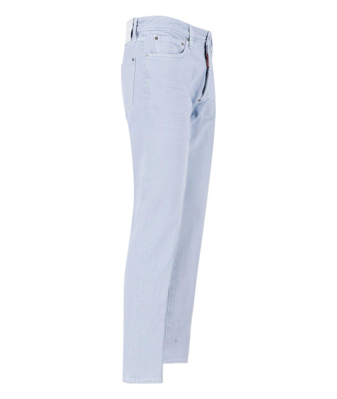 DSQUARED2 Синие хлопковые прямые джинсы, фото 3