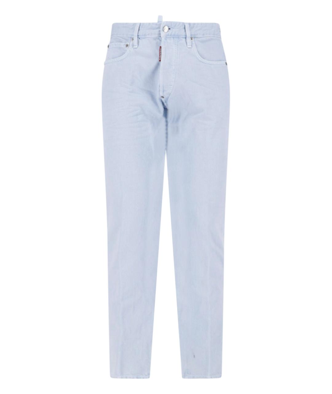DSQUARED2 Синие хлопковые прямые джинсы, фото 1