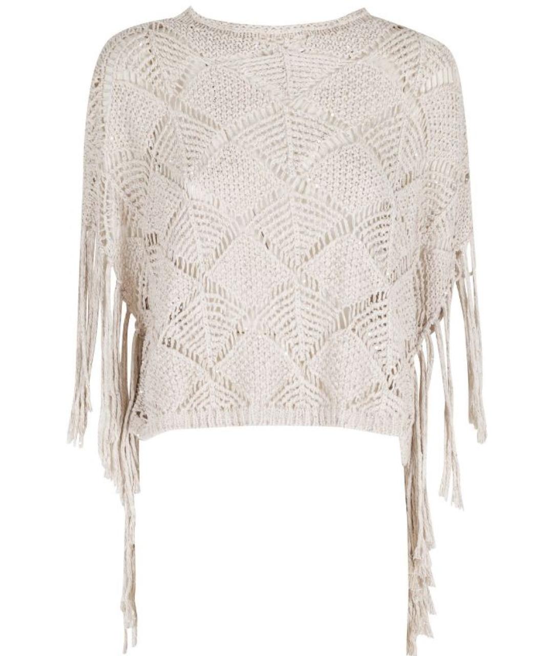 ANTONELLI FIRENZE Бежевый хлопковый джемпер / свитер, фото 1