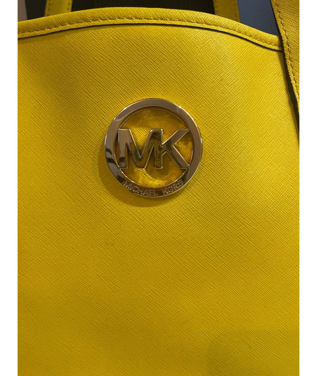 MICHAEL MICHAEL KORS Желтая кожаная сумка тоут, фото 3