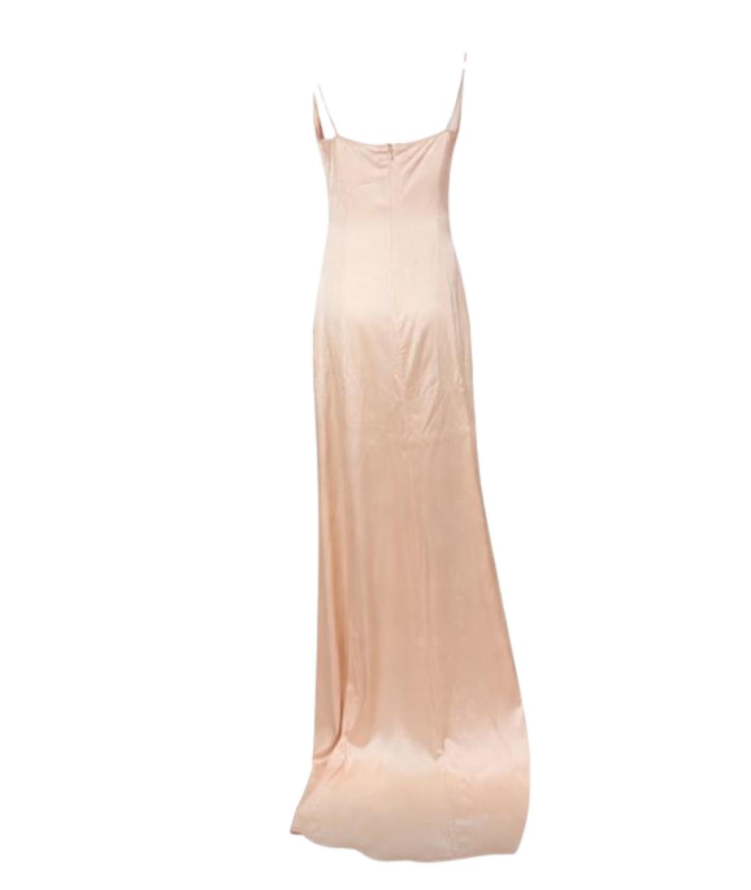 BLUMARINE Бежевое вискозное вечернее платье, фото 2