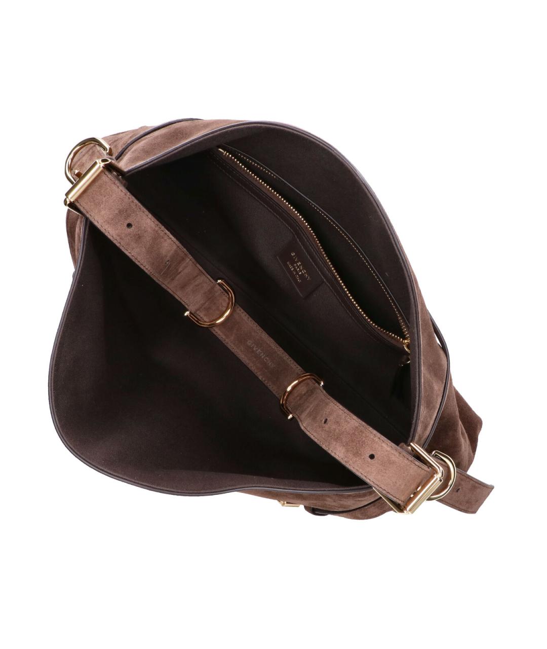 GIVENCHY Коричневая замшевая сумка тоут, фото 4