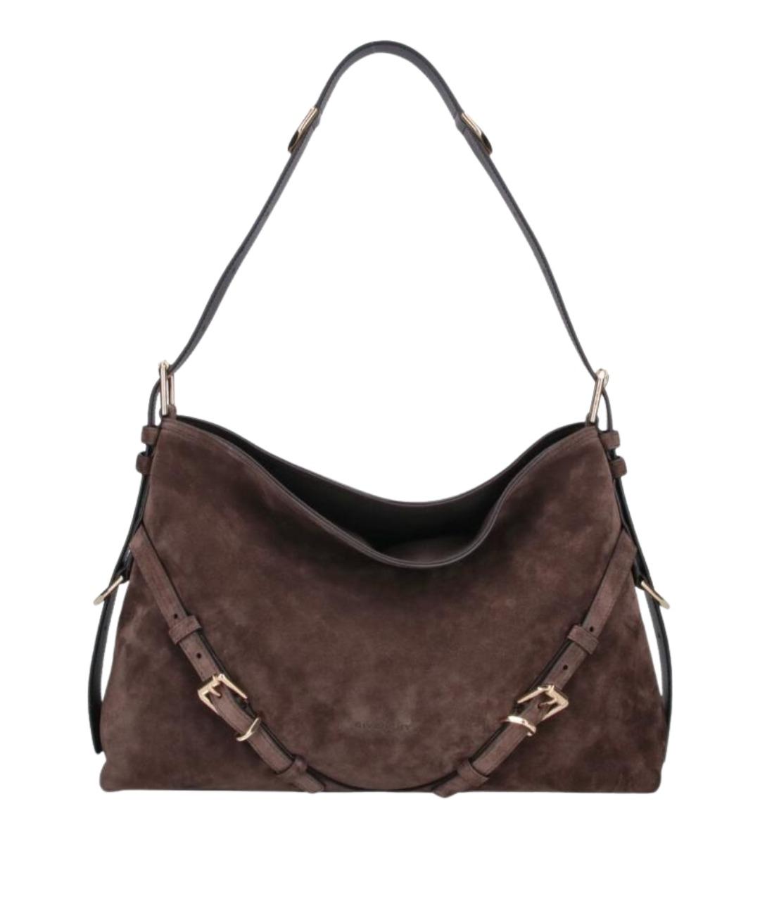 GIVENCHY Коричневая замшевая сумка тоут, фото 1