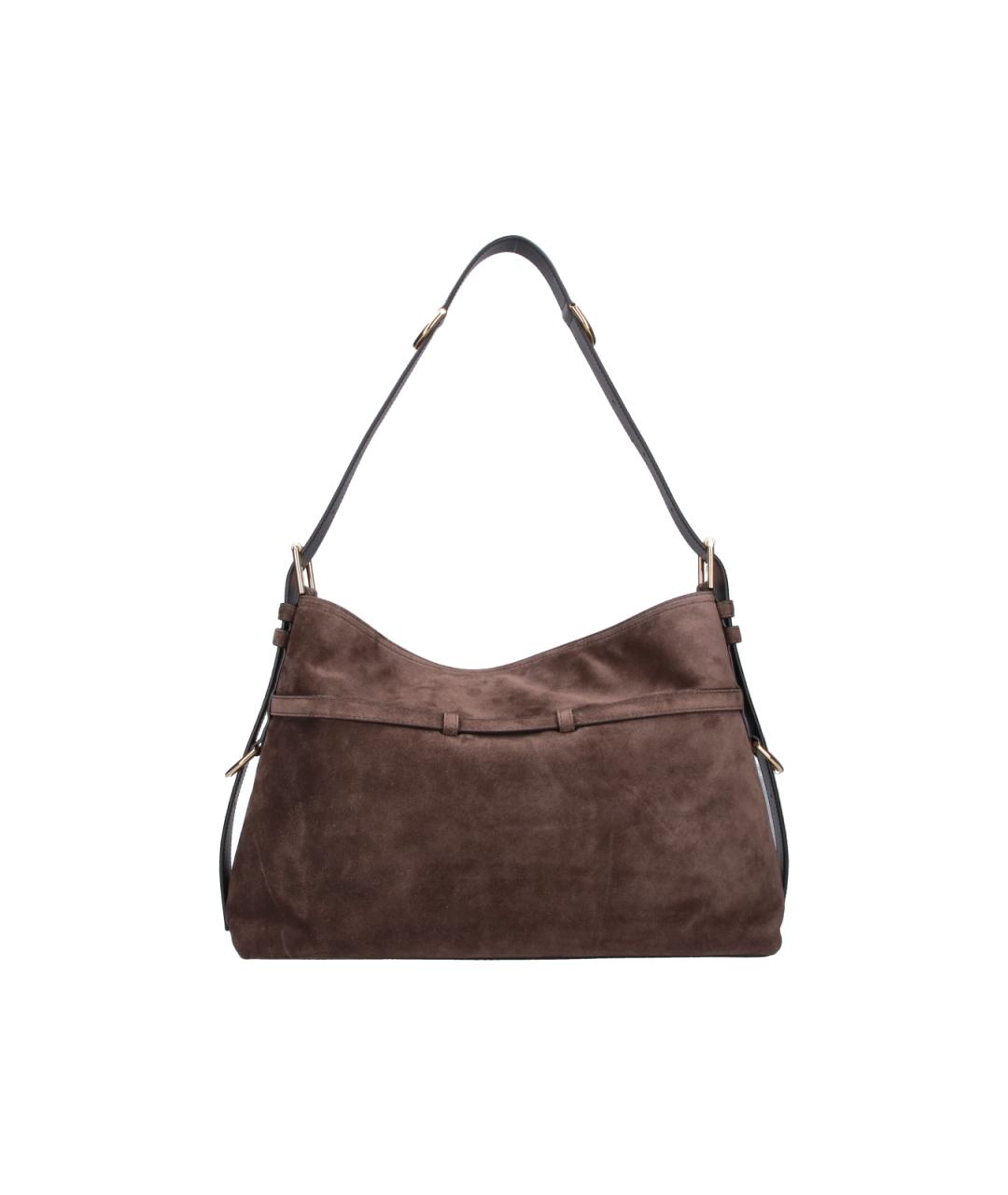 GIVENCHY Коричневая замшевая сумка тоут, фото 3