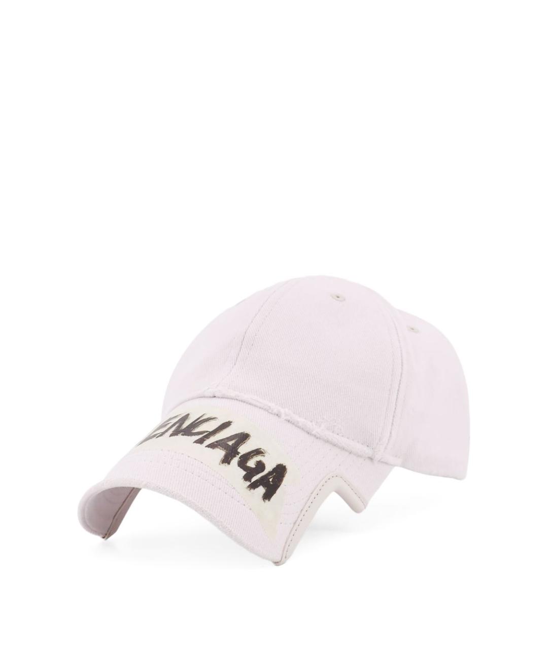 BALENCIAGA Белая хлопковая кепка/бейсболка, фото 3