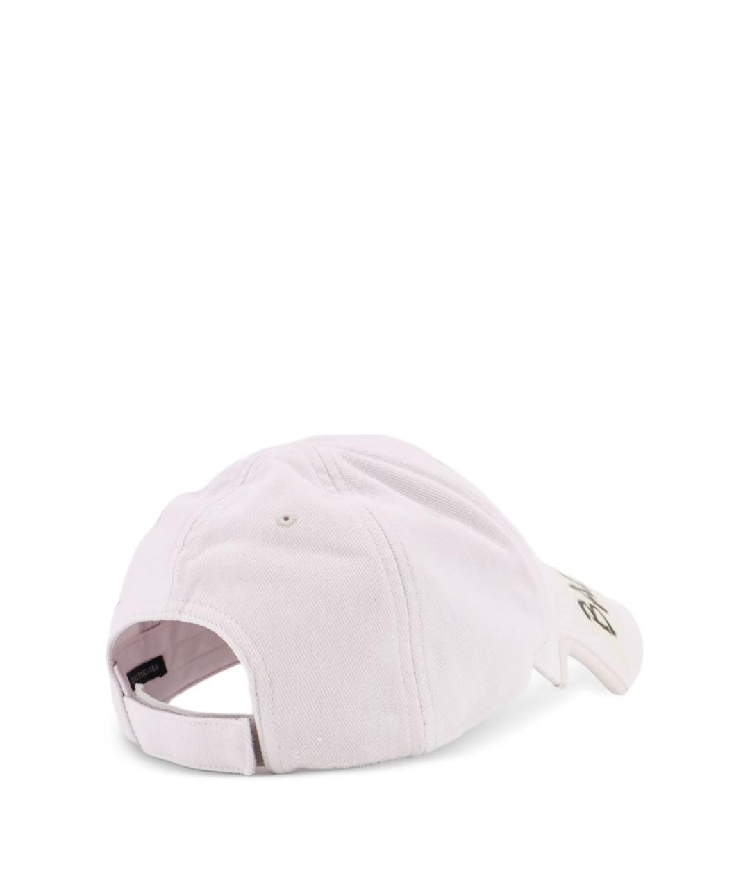 BALENCIAGA Белая хлопковая кепка/бейсболка, фото 2