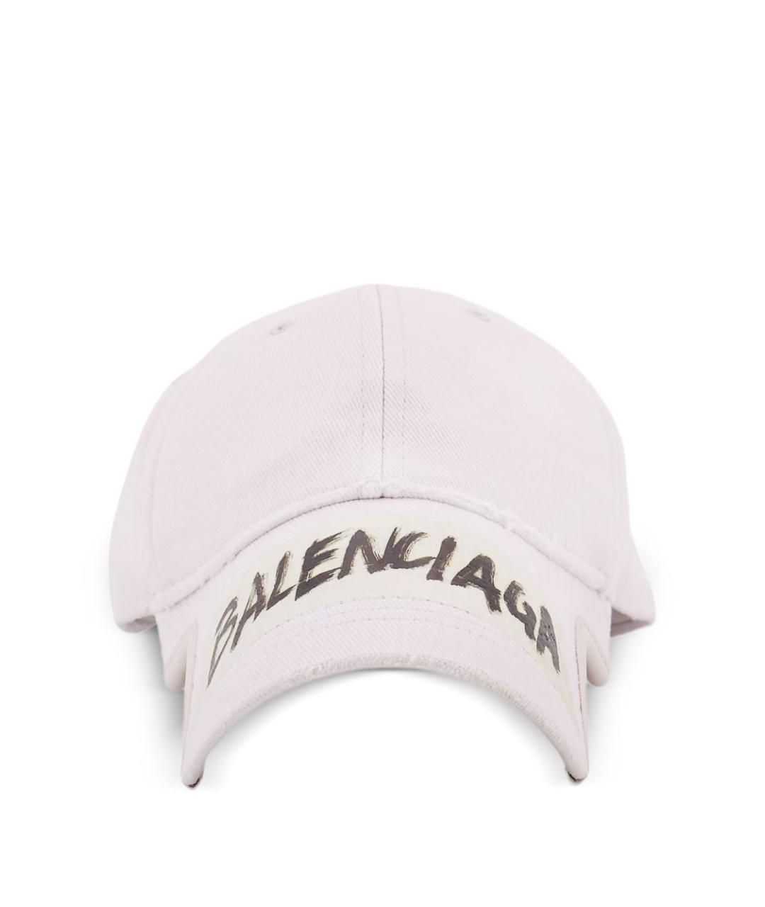 BALENCIAGA Белая хлопковая кепка/бейсболка, фото 1