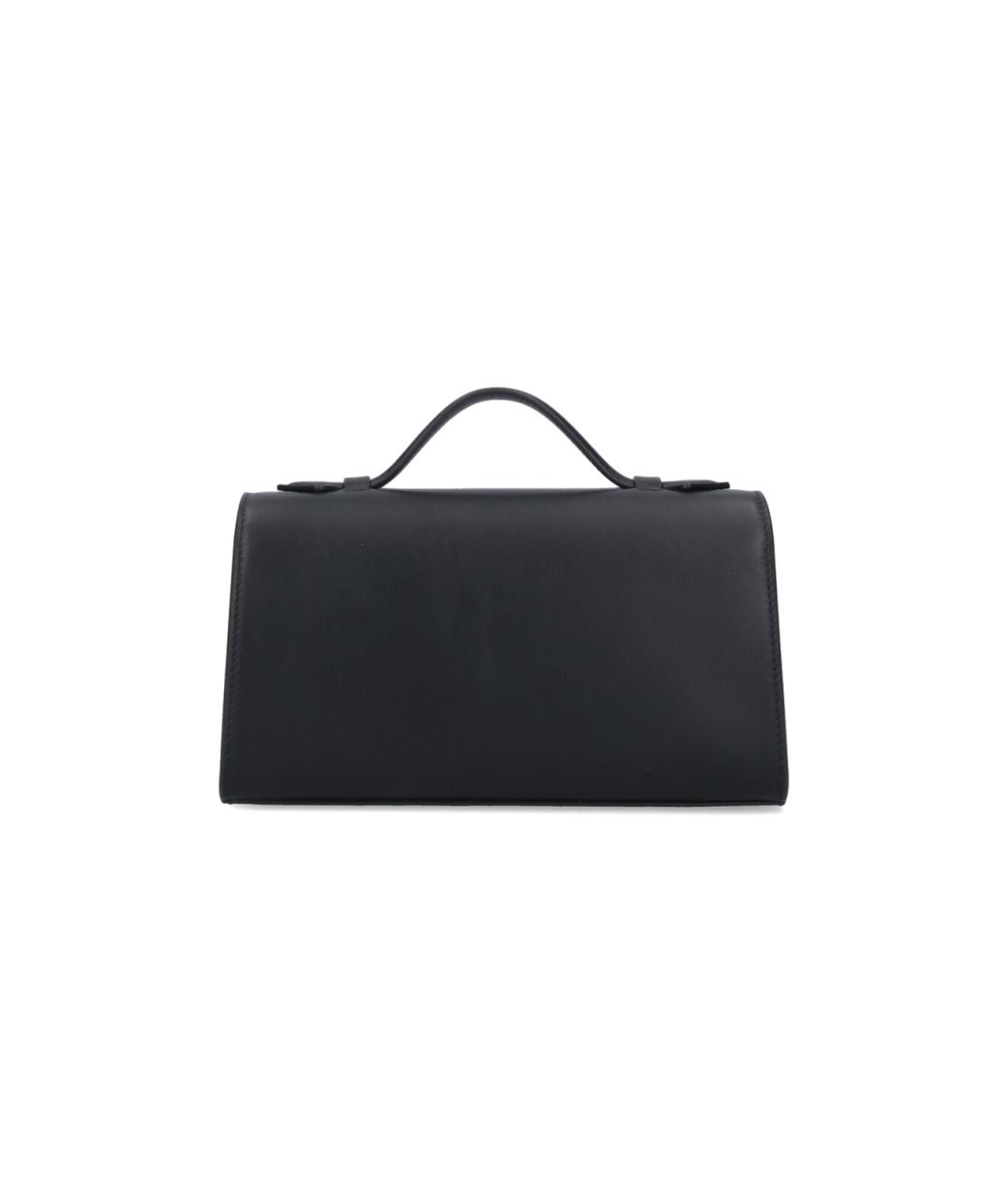 Savette Черная кожаная сумка с короткими ручками, фото 3