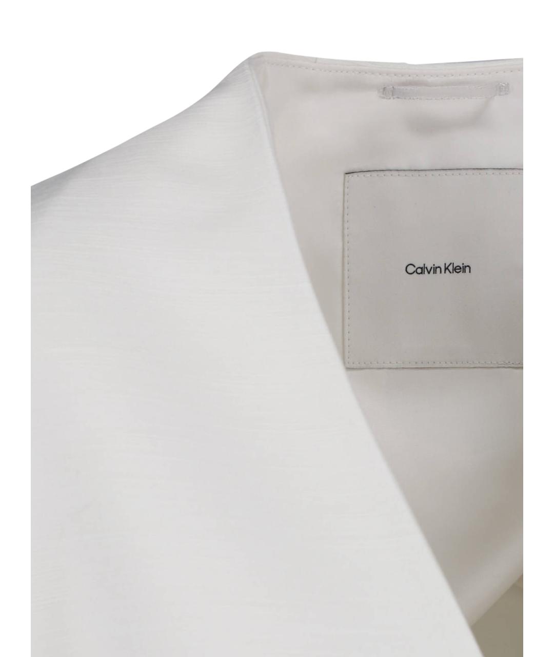 CALVIN KLEIN Белый вискозный жакет/пиджак, фото 5