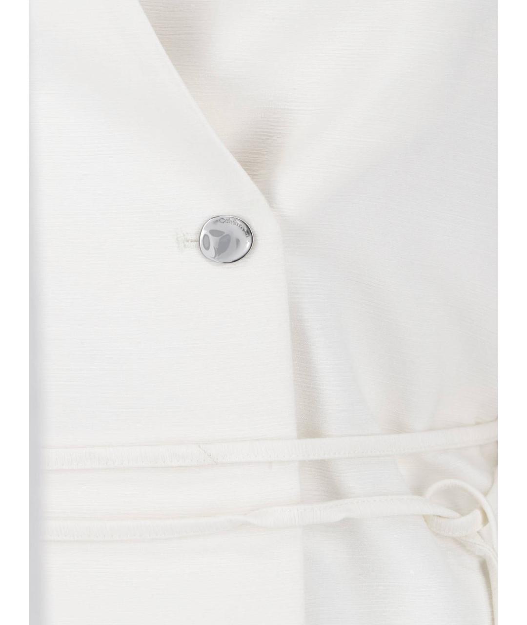 CALVIN KLEIN Белый вискозный жакет/пиджак, фото 3