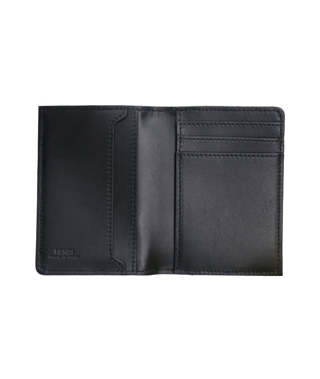 FENDI Черный кожаный кошелек, фото 2