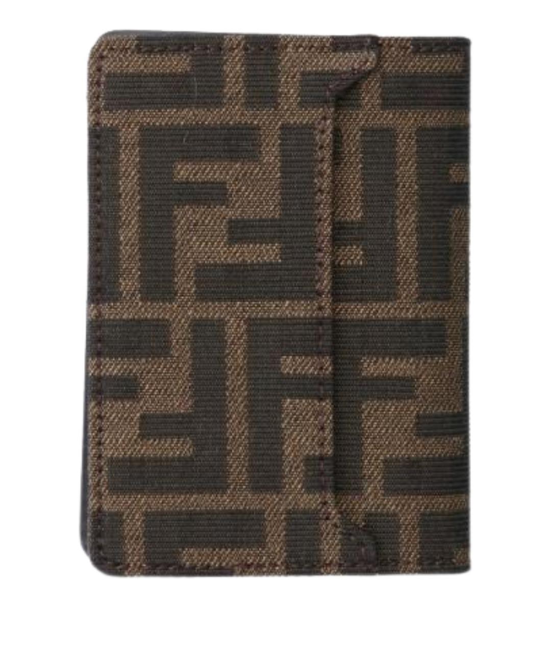 FENDI Черный кожаный кошелек, фото 3