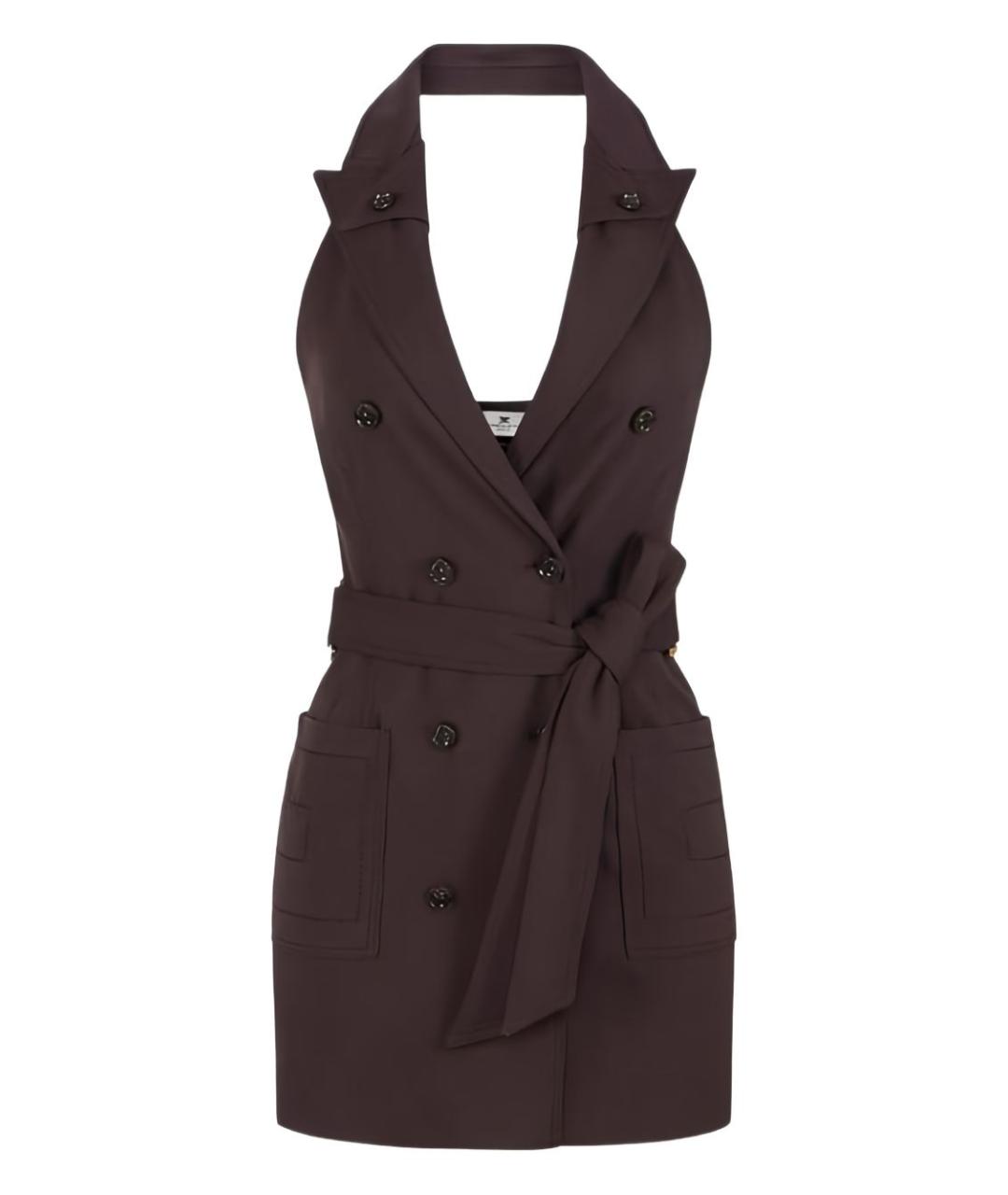 ELISABETTA FRANCHI Коричневое платье, фото 4