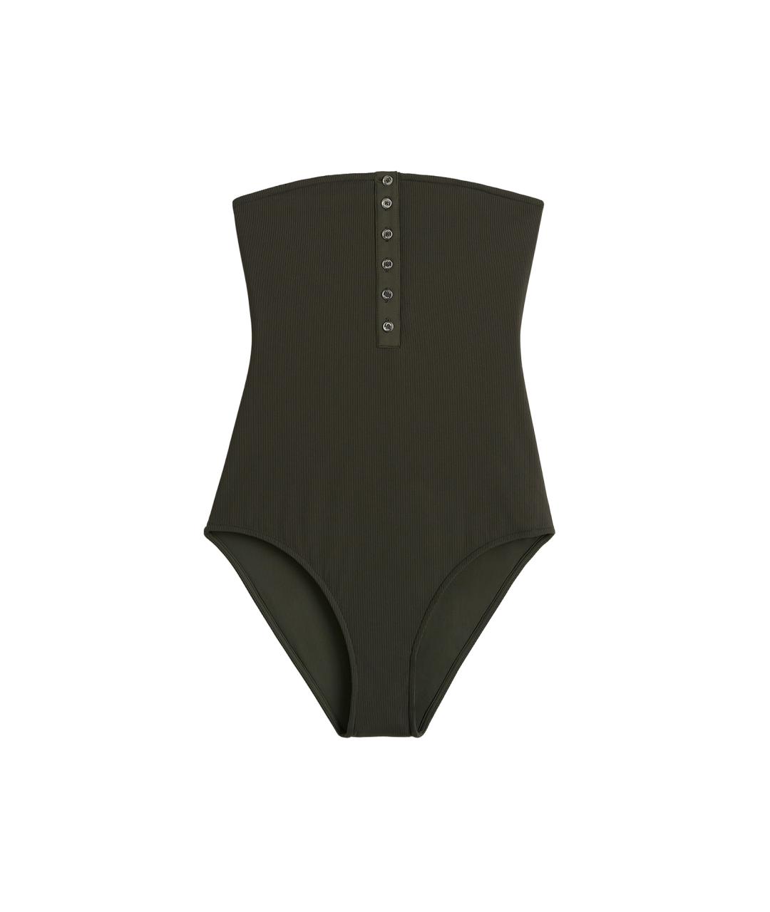 TOTEME Зеленый полиамидовый купальник, фото 4