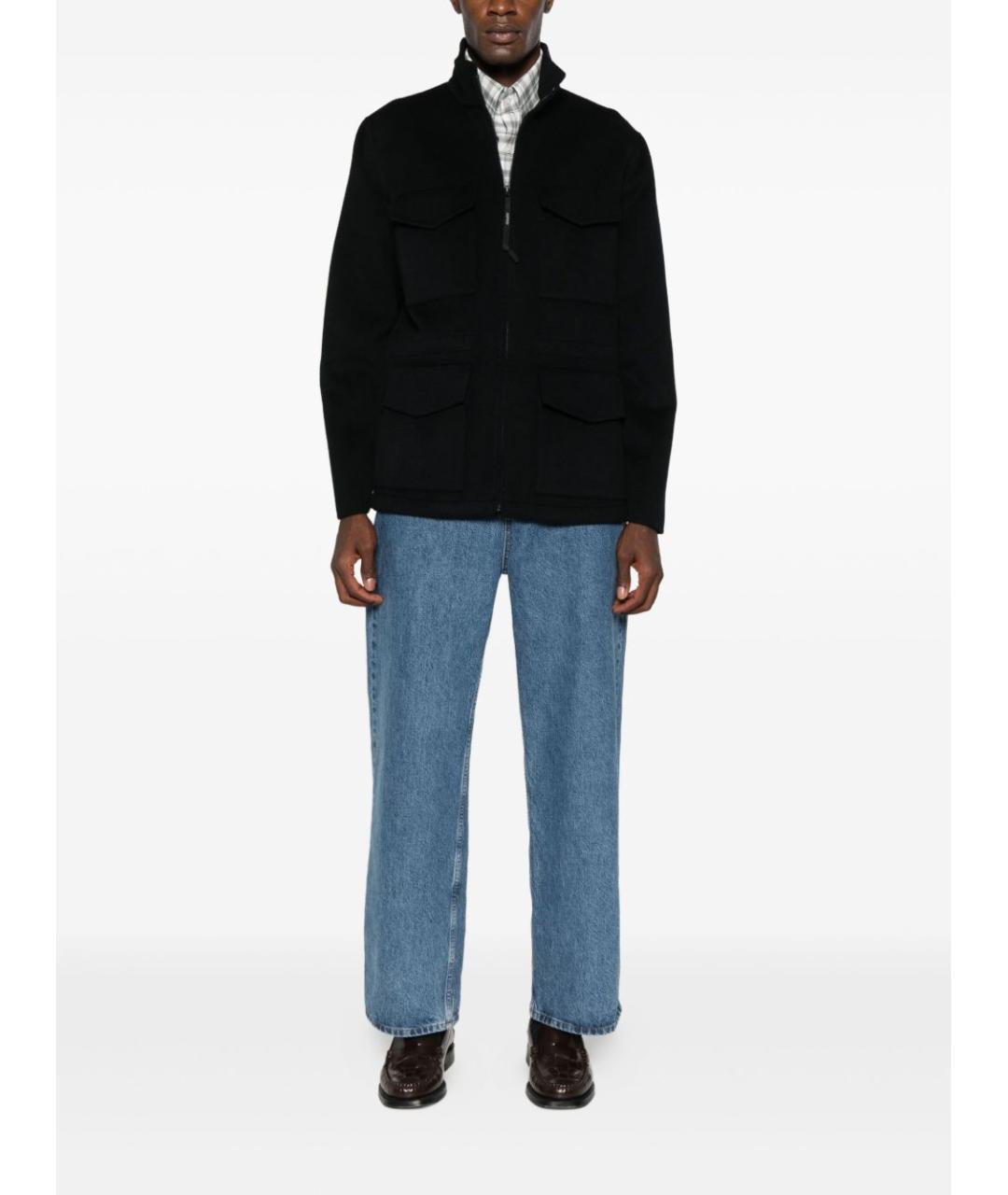 ASPESI Темно-синее шерстяное пальто, фото 2