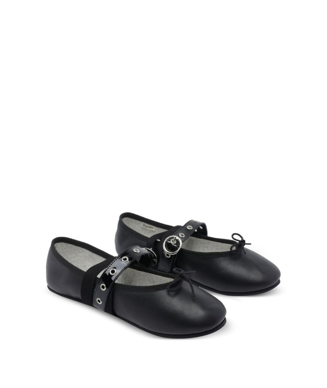 REPETTO Черные кожаные балетки, фото 2
