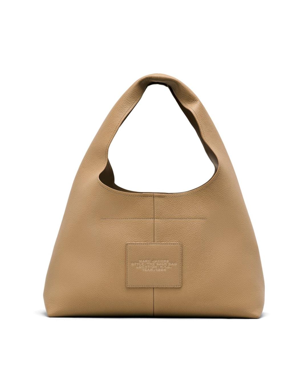 MARC JACOBS Бежевая кожаная сумка с короткими ручками, фото 4