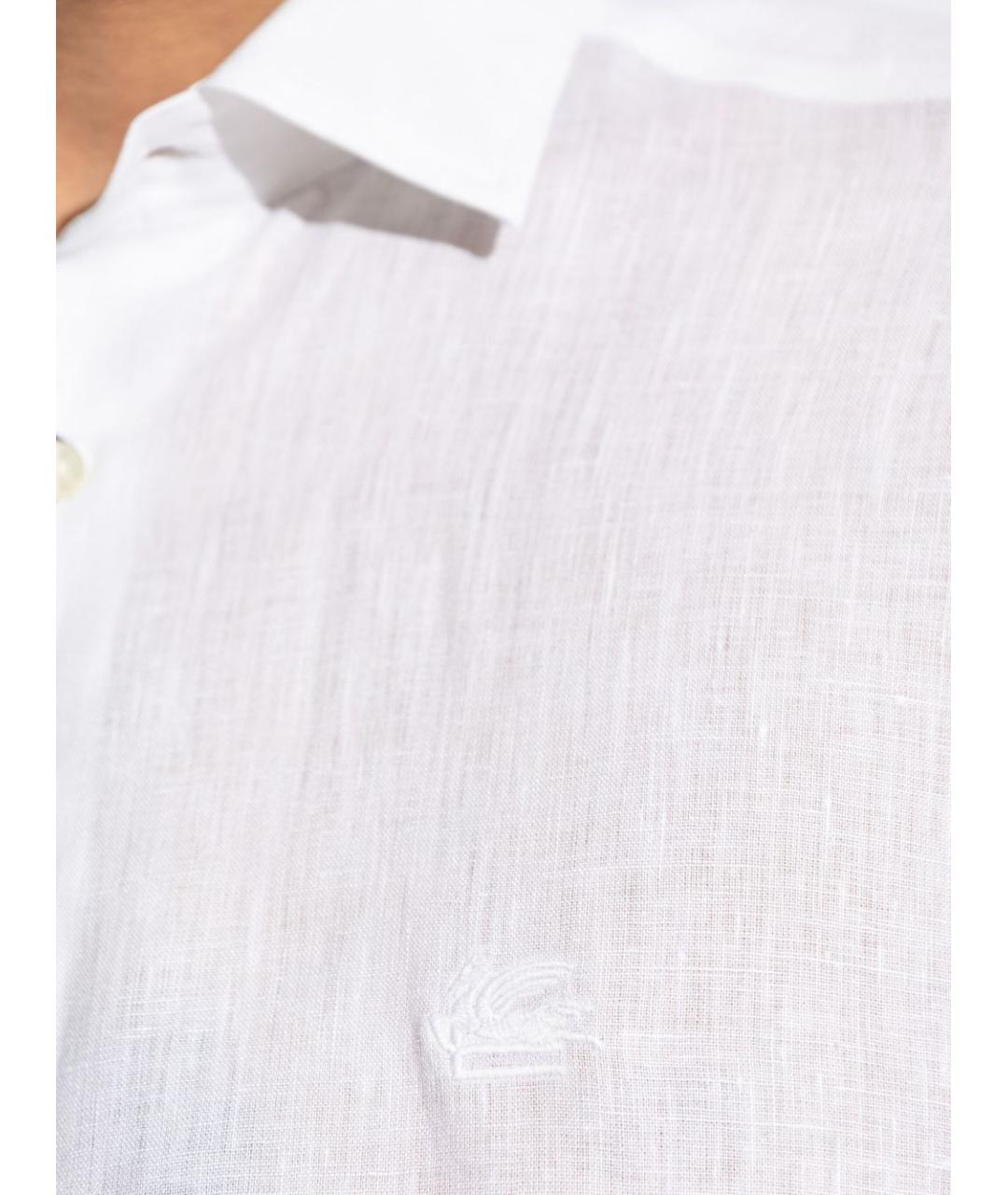 ETRO Белая льняная классическая рубашка, фото 2