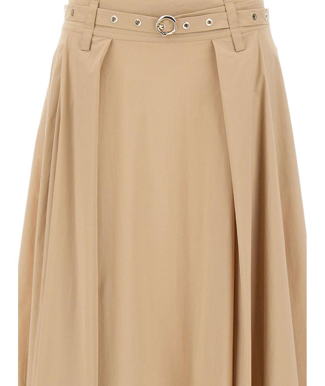 LIU JO Бежевая юбка миди, фото 3