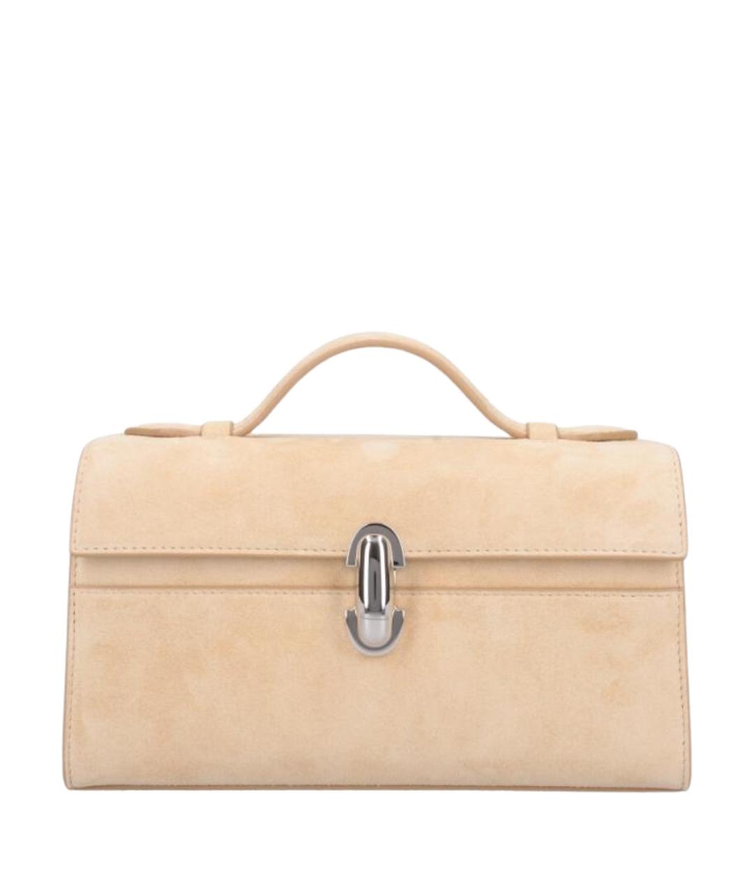 Savette Бежевая замшевая сумка с короткими ручками, фото 1