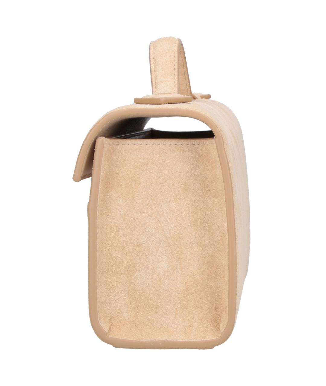 Savette Бежевая замшевая сумка с короткими ручками, фото 5