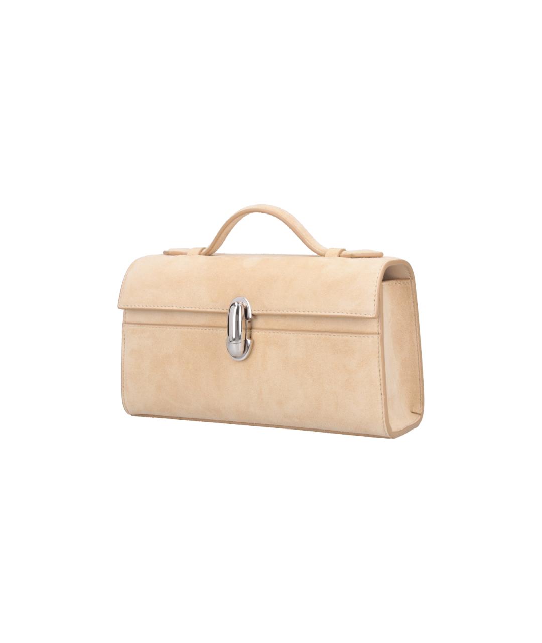 Savette Бежевая замшевая сумка с короткими ручками, фото 2