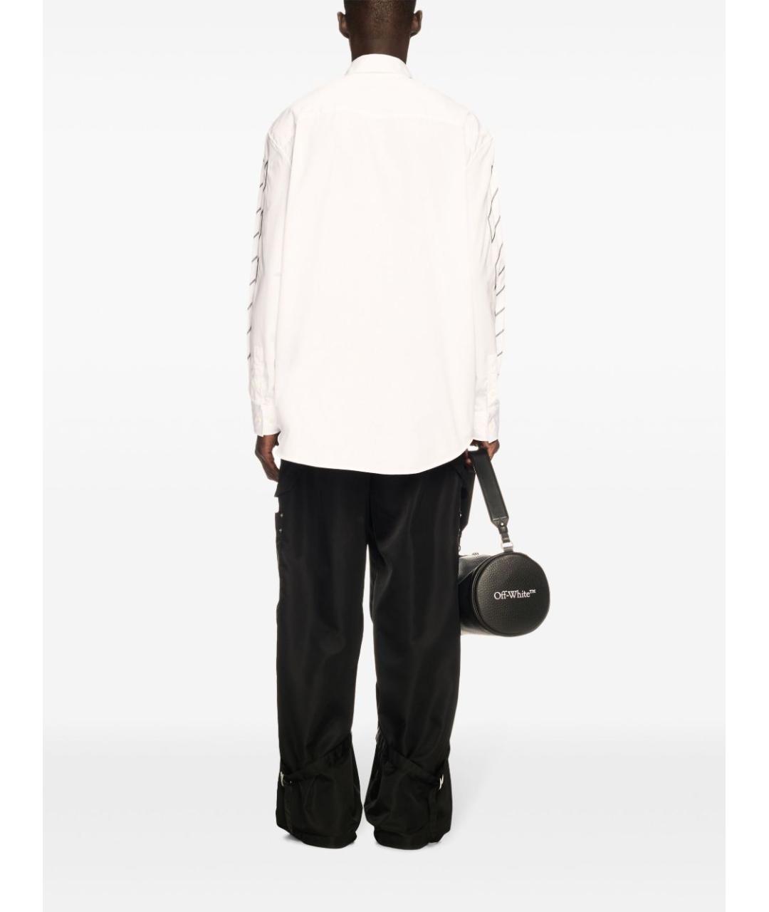 OFF-WHITE Белая хлопковая кэжуал рубашка, фото 4