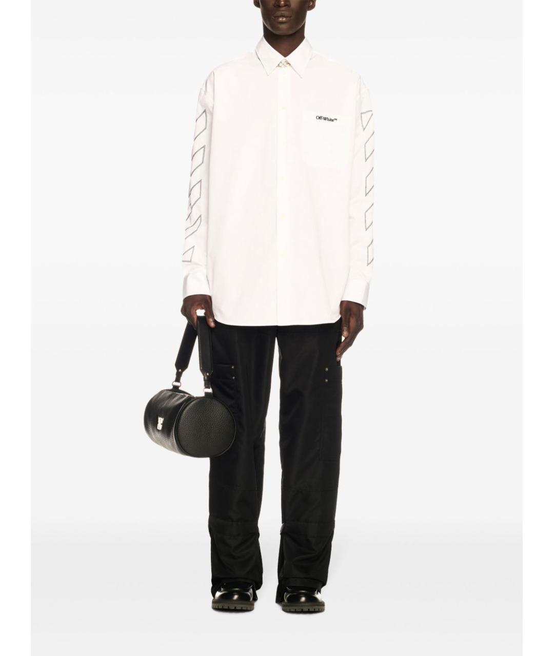 OFF-WHITE Белая хлопковая кэжуал рубашка, фото 5