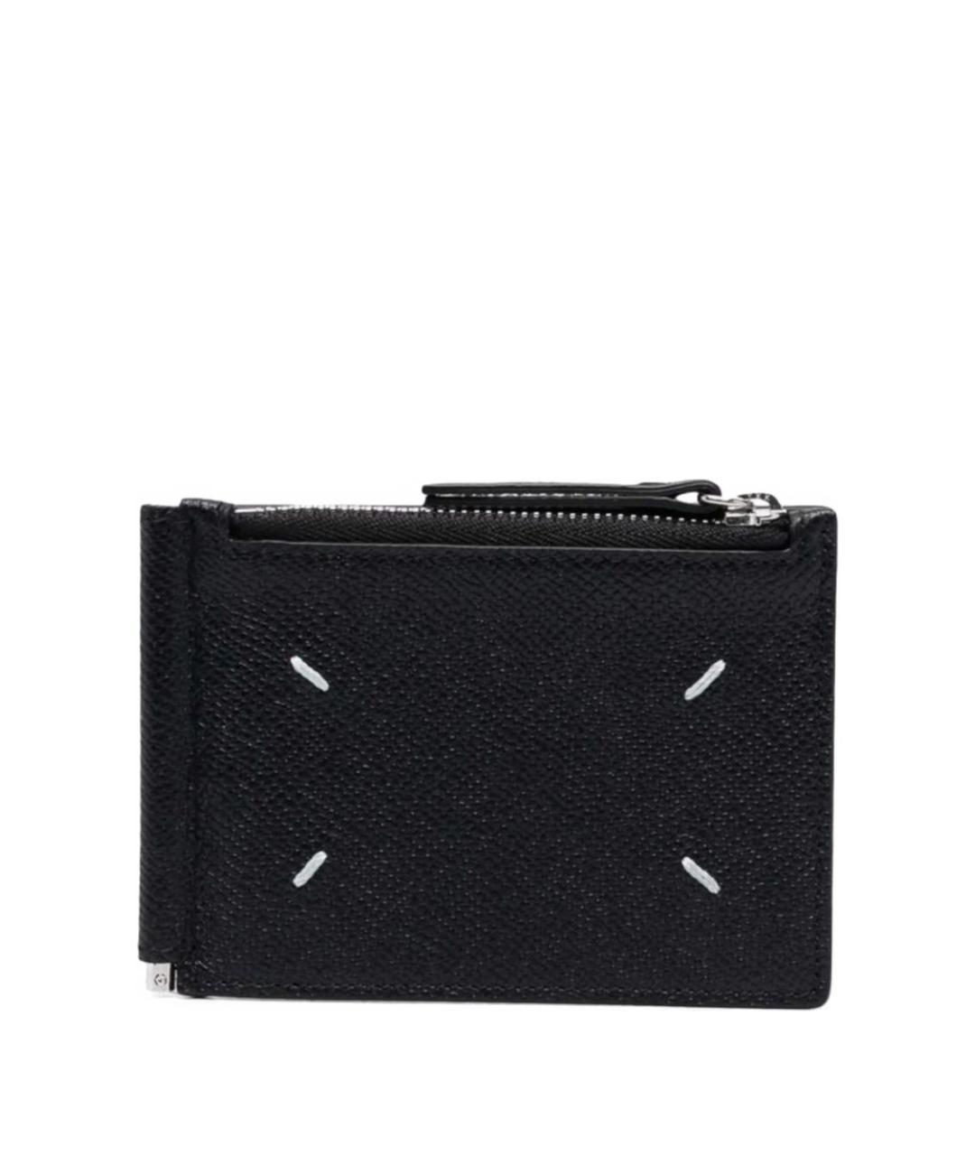 MAISON MARGIELA Черный кожаный кошелек, фото 2