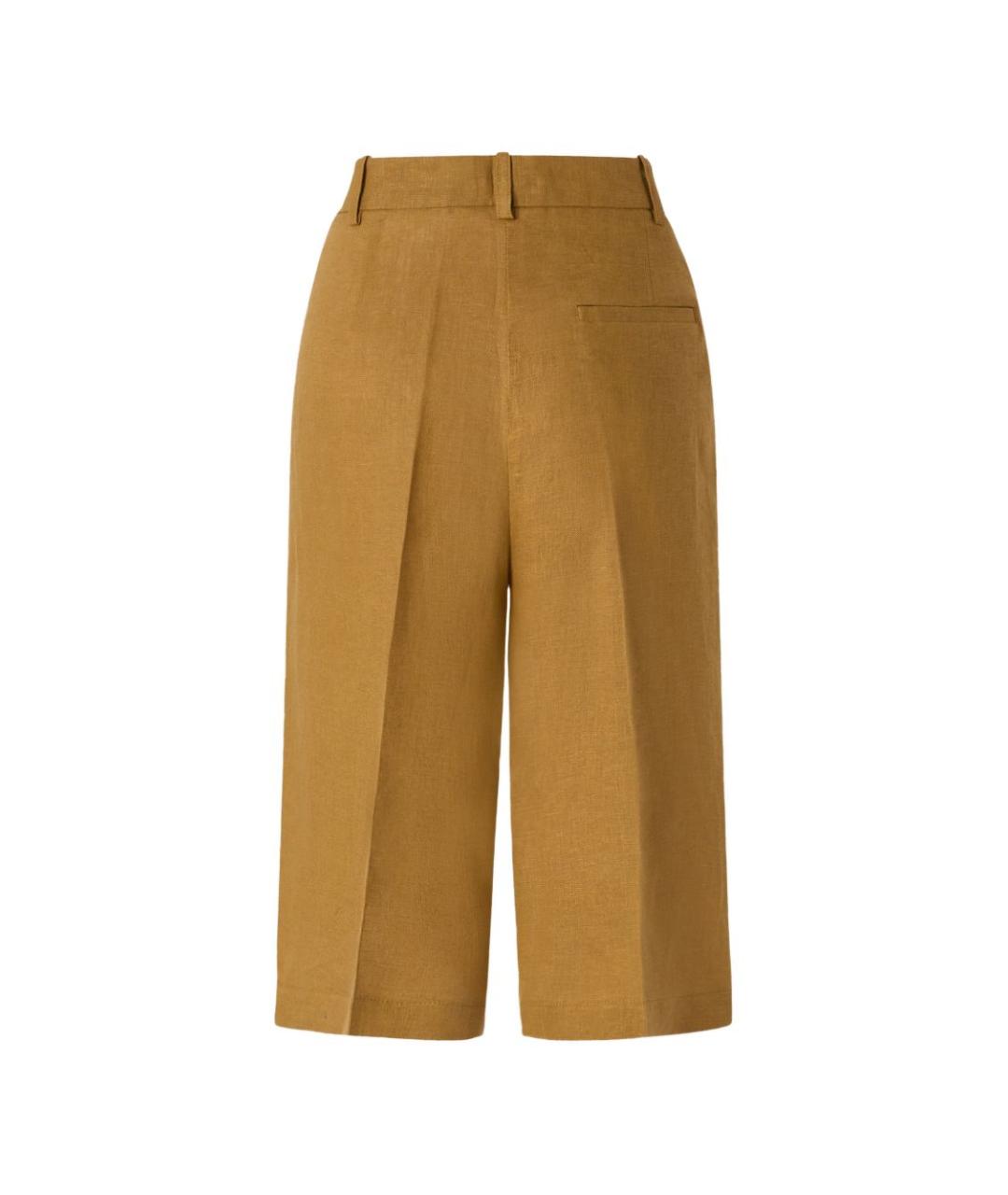 PINKO Коричневые льняные шорты, фото 3