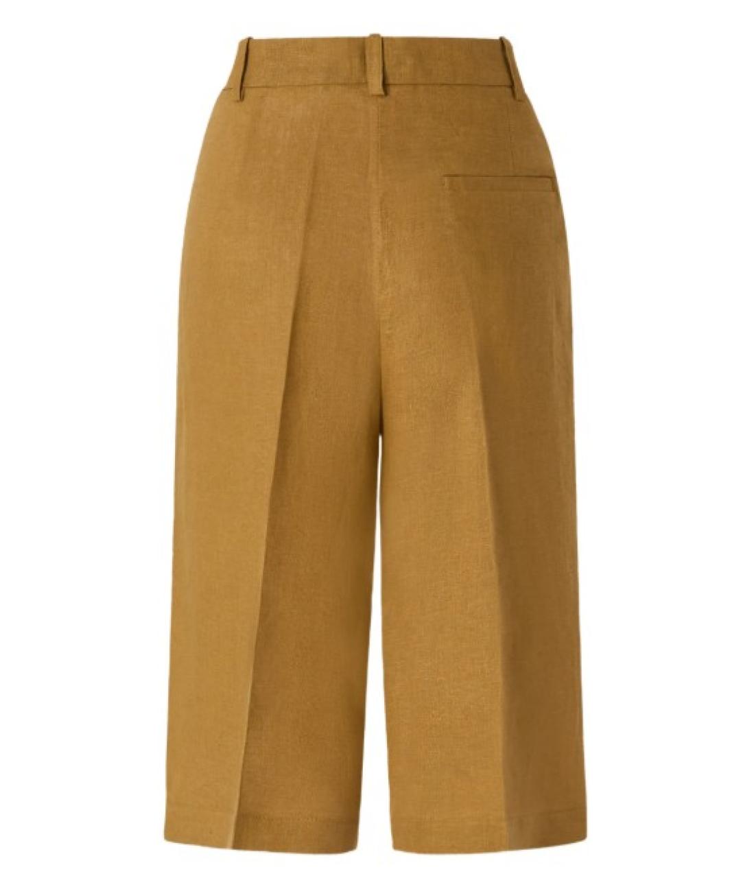 PINKO Коричневые льняные шорты, фото 2