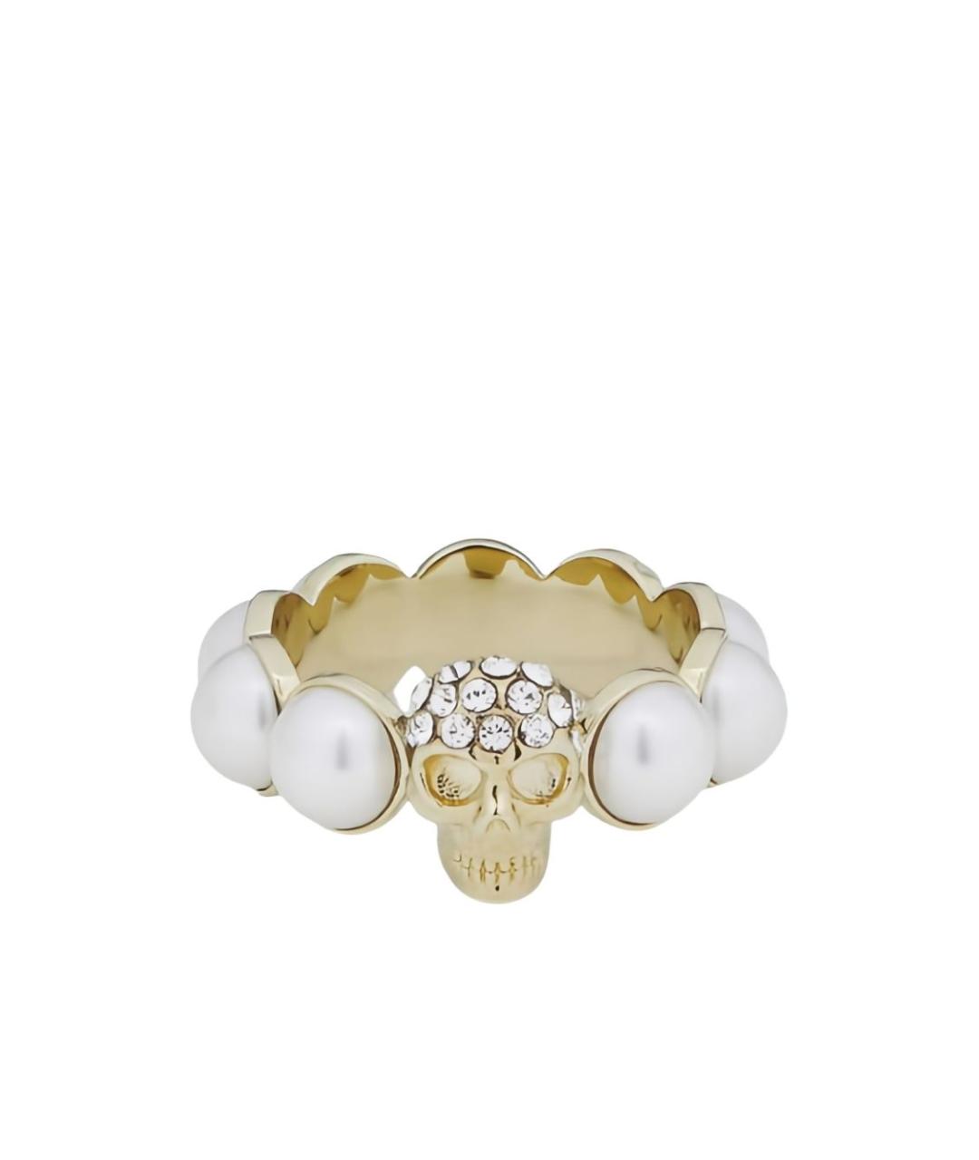 ALEXANDER MCQUEEN Белое латунное кольцо, фото 3