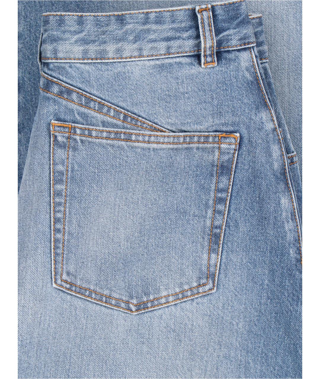 ALAIA Синие хлопковые прямые джинсы, фото 5