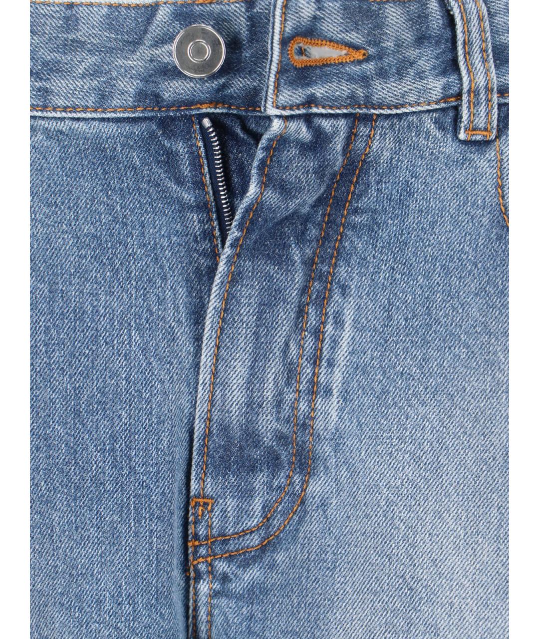 ALAIA Синие хлопковые прямые джинсы, фото 4