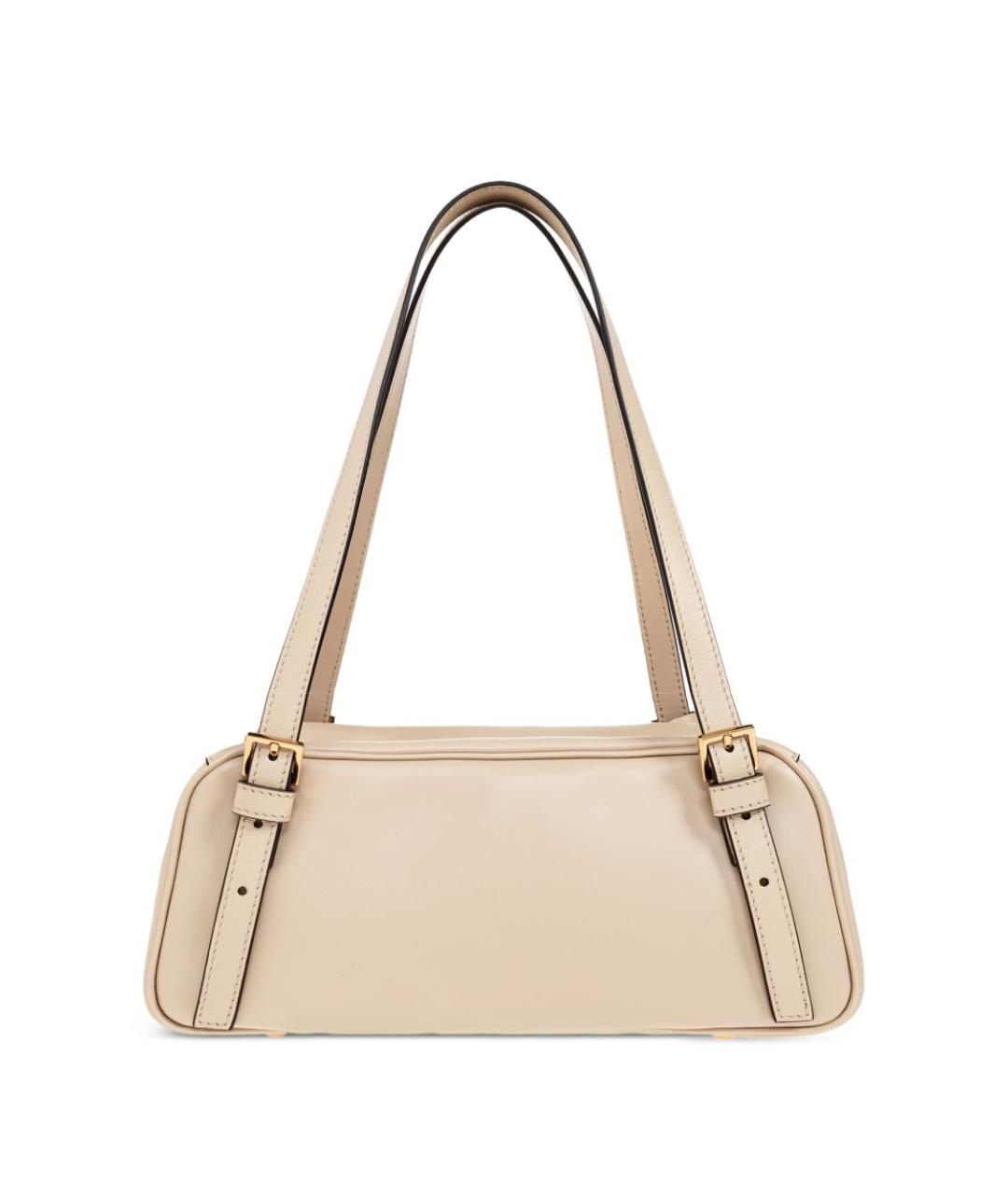 VERSACE Бежевая кожаная сумка тоут, фото 3