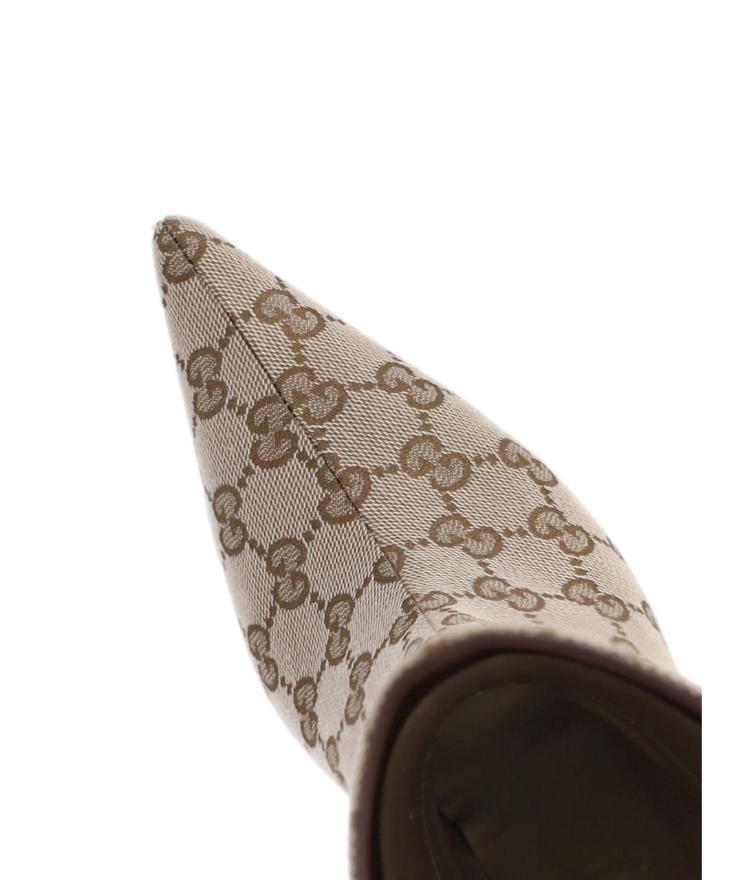 GUCCI Бежевые сапоги, фото 4