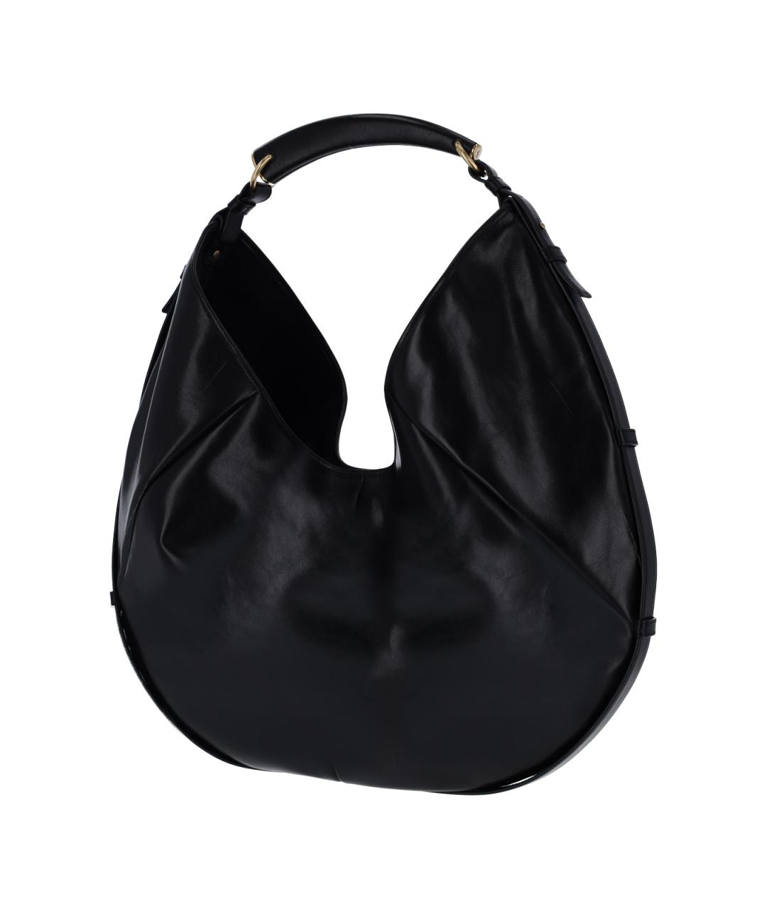 SAINT LAURENT Черная кожаная сумка через плечо, фото 2