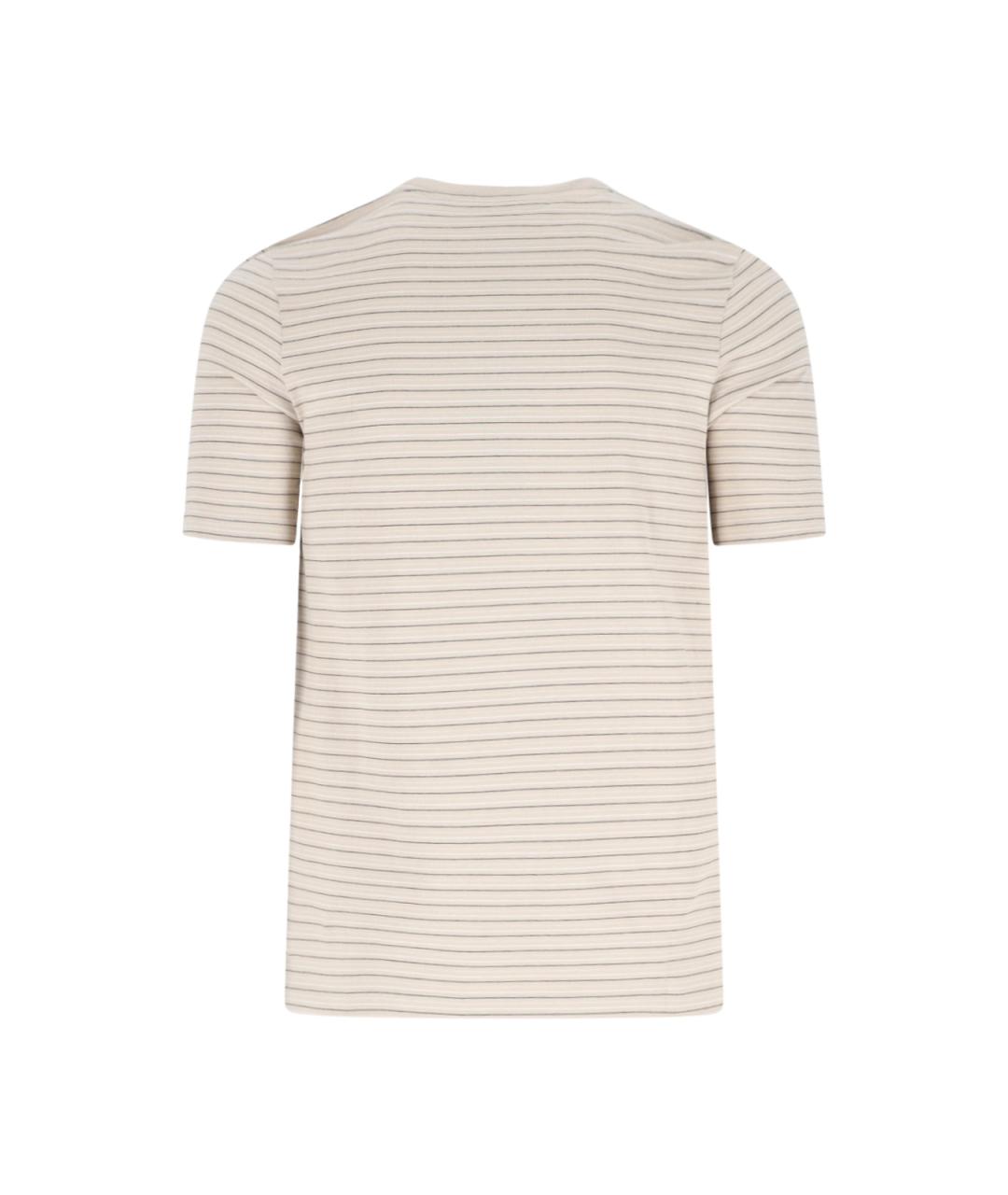 LACOSTE Бежевая хлопковая футболка, фото 2