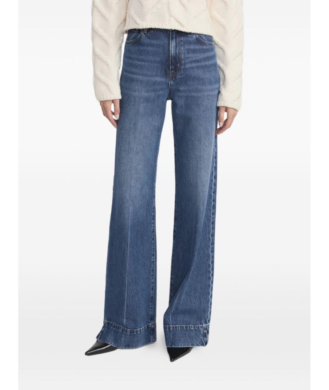 FRAME Синие прямые джинсы, фото 4
