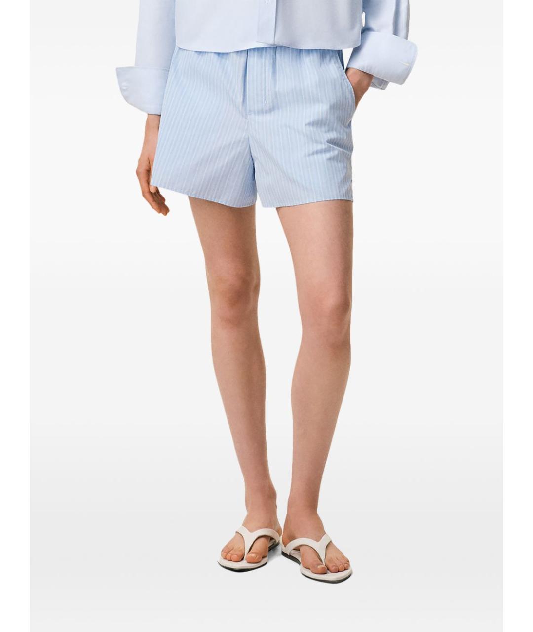 Ami Paris Голубые хлопковые шорты, фото 4