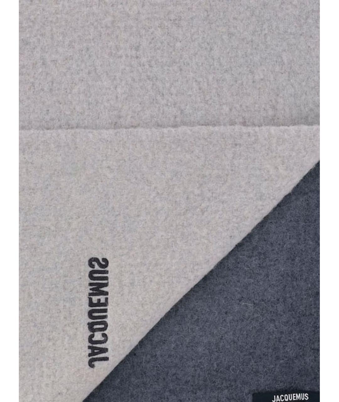 JACQUEMUS Серый шарф, фото 2
